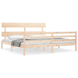 Bed Frame without Mattress Super King Size Solid Wood 3195106