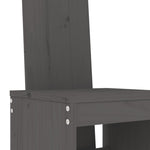 7 Piece Garden Bar Set Grey Solid Wood Pine 3157783