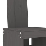 7 Piece Garden Bar Set Grey Solid Wood Pine 3157783