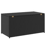 Garden Storage Box Poly Rattan 100x50x50 cm Black 46471