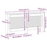 Radiator Cover White 172x19x81.5 cm MDF 284325