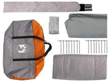 Cabin Tent Grey and Orange 6-Person Polyester and Steel 42028585