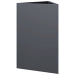 ZNTS Garden Planter Anthracite Triangular 50x43x75 cm Steel 851175