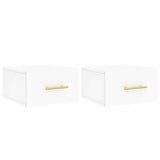 Wall-mounted Bedside Cabinets 2 pcs White 35x35x20 cm 829789