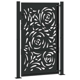 Garden Gate Black 100x150 cm Steel Flame Design 4100991