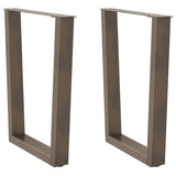 Dining Table Legs V-Shape 2 pcs Natural Steel 60x cm Steel 4012643