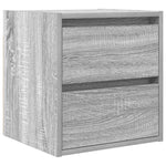 ZNTS Wall-mounted Bedside Cabinet Grey Sonoma 38x34x40 cm 861257