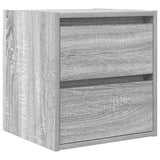 ZNTS Wall-mounted Bedside Cabinet Grey Sonoma 38x34x40 cm 861257