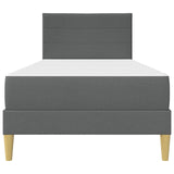 Bed Frame with Mattress Dark Grey 90 x 190 cm Fabric 3415251