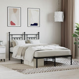 Bed Frame Black Powder-coated steel Small Double Metal Bed Frame 353534