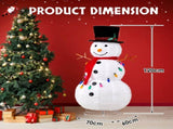 4ft 100LED 20 Lanterns Cashmere Fabric Retractable Snowman Garden Snowman Decoration 58418161
