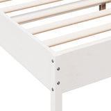 Bed Frame without Mattress White 140x200 cm Solid Wood Pine 842699