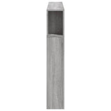 LED Headboard Grey Sonoma 140x18,5x103,5 cm Engineered Wood 837349