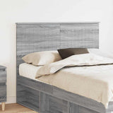 Headboard with Headboard Grey Sonoma 120 cm Engineered wood 887787