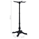 Bistro Table Leg Black 52x52x108 cm Cast Iron 325434