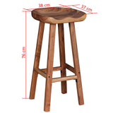 Bar Stools 2 pcs Solid Acacia Wood 244247