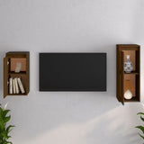 TV Cabinets 2 pcs Honey Brown Solid Wood Pine 3100157