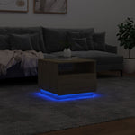 ZNTS Coffee Table with LED Lights Sonoma Oak 50x49x40 cm 839828