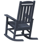 Garden Rocking Chair 2 pcs Navy 70 x 92 x 108cm Plastic 3335811