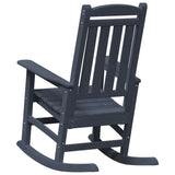 Garden Rocking Chair Navy Blue 92 x 70 x 108cm HDPE 42006614
