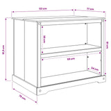 Kitchen Trolley 2 pcs White and Honey Wax 112 x 77 x 91.5 cm 3425381