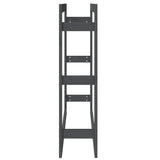 Firewood Rack Grey 100x25x100 cm Solid Wood Pine 822424