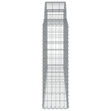 Arched Gabion Baskets 5 pcs 200x30x100/120 cm Galvanised Iron 3146113