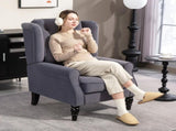 Wingback Accent Chair, Retro Upholstered Button Tufted Occasional Chair for Living Room and Bedroom, T3398P344669
