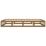 Bed Frame without Mattress Honey Brown 120x190 cm Small Double Solid Wood 820834