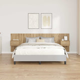 Headboard with Cabinet 3 pcs Artisan Oak Engineered Wood 3415969