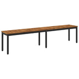 Garden Bench 201 x 35 x 45 cm Solid Acacia Wood Rectangular 901301