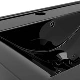 Rectangular Ceramic Basin Black with Faucet Hole 60x46 cm 140687