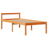 Bed Frame with Headboard without Mattress Wax Brown 90x190 cm Single 3305876