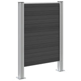 Garbage Bin Fence Grey 85 x 12 x 115 cm Aluminium and WPC 42039180