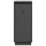 Sideboards 2 pcs Grey 31.5x34x75 cm Solid Wood Pine 813355