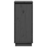 Sideboards 2 pcs Grey 31.5x34x75 cm Solid Wood Pine 813355