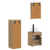Bathroom Furniture Set 4 pcs Artisan Oak 3407462