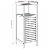 Bathroom Cabinet with Shelf 36x33x87 cm Bamboo 373369