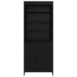 Tall Cabinets Black Oak 79 x 36 x 200 cm Engineered Wood 3403040