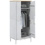 Wardrobe FLORO White 77x53x171 cm Solid Wood Pine 374006