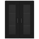 Highboard Black 69.5x34x180 cm Engineered Wood 3198722