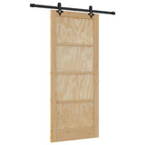 Sliding Door ORKDAL Brown 86 x 198.5 cm Solid Pine Wood 3333622