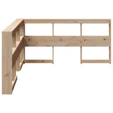 Bookcase Headboard L-Shaped 160 cm Solid Wood Pine 859259