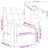 Massage Chair Dark Green Fabric 289812