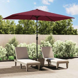 Garden Parasol Bordeaux Red Polyester fabric, Steel pole Medium 44503