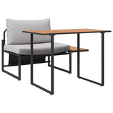 Outdoor Steel Seating 2 pcs Light grey Steel 42004138