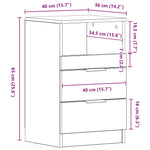Bedside Cabinet Concrete Grey Engineered Wood 811240
