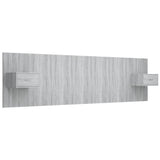 Bed Headboard with Cabinets Grey Sonoma Engineered Wood 3115730