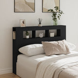 LED Headboard Black 140x18,5x103,5 cm Engineered Wood 837345