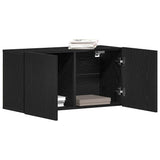 TV Cabinet Black Oak 80x30x41 cm Engineered Wood 862196